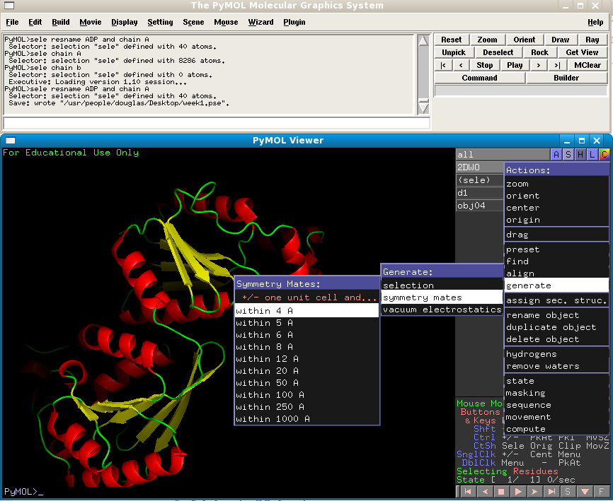 Shows how to generate symmetry mates