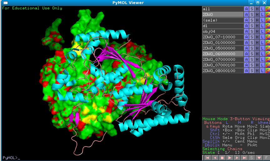 Show surface to see interaction area